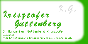 krisztofer guttenberg business card